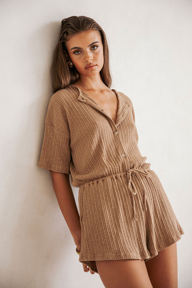 Juniper Playsuit - Biscotti