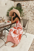 Red and Pink Darling Floral Print Maxi Addy Dress