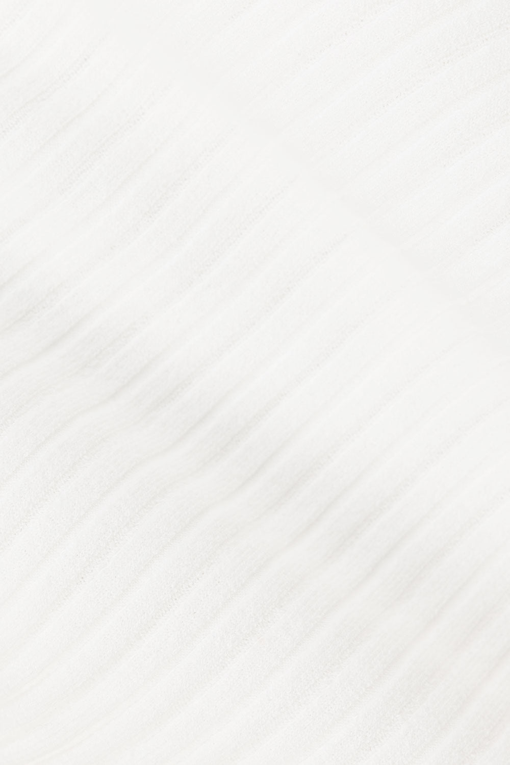 White Ribbed Boat Neck Ruched Detail Deni Top