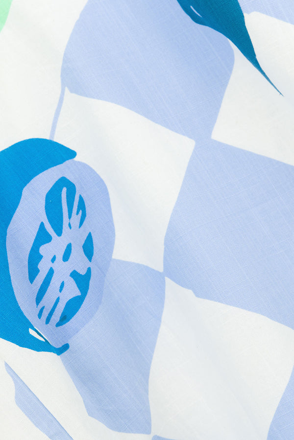 Blue Short Sleeve Mini Scarlett Wrap Dress