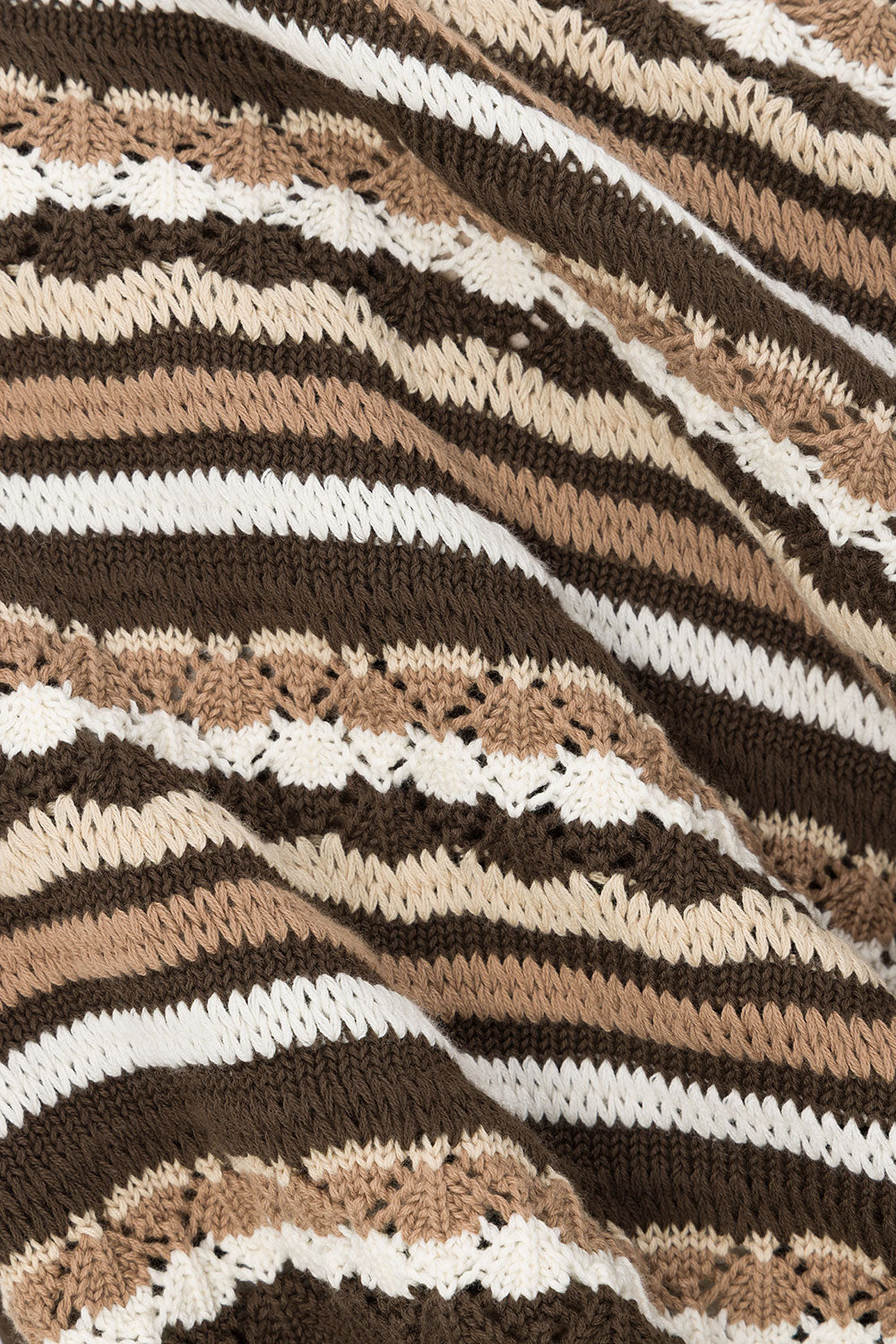 Brown And Cream Stripe Wrap Mini Abyss Dress