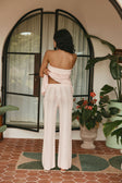 Blush Pink Crochet Knit High Waist Kama Pants