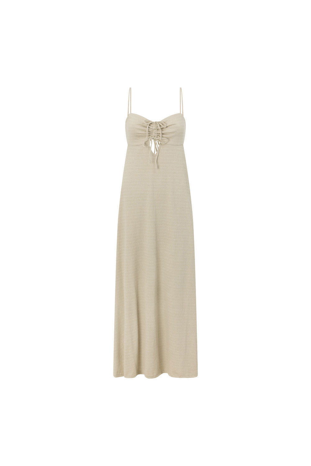 Sage Green Waffle Sweetheart Backless Maxi Dua Dress