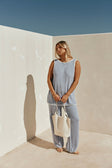 Baby Blue Woven Scoop Back Paxton Jumpsuit