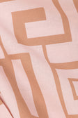 Pink Hellenic Maze Short-Sleeve Button-Up Collared Kira Top