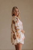 White Short Sleeve Button Up Flounce Lani Top