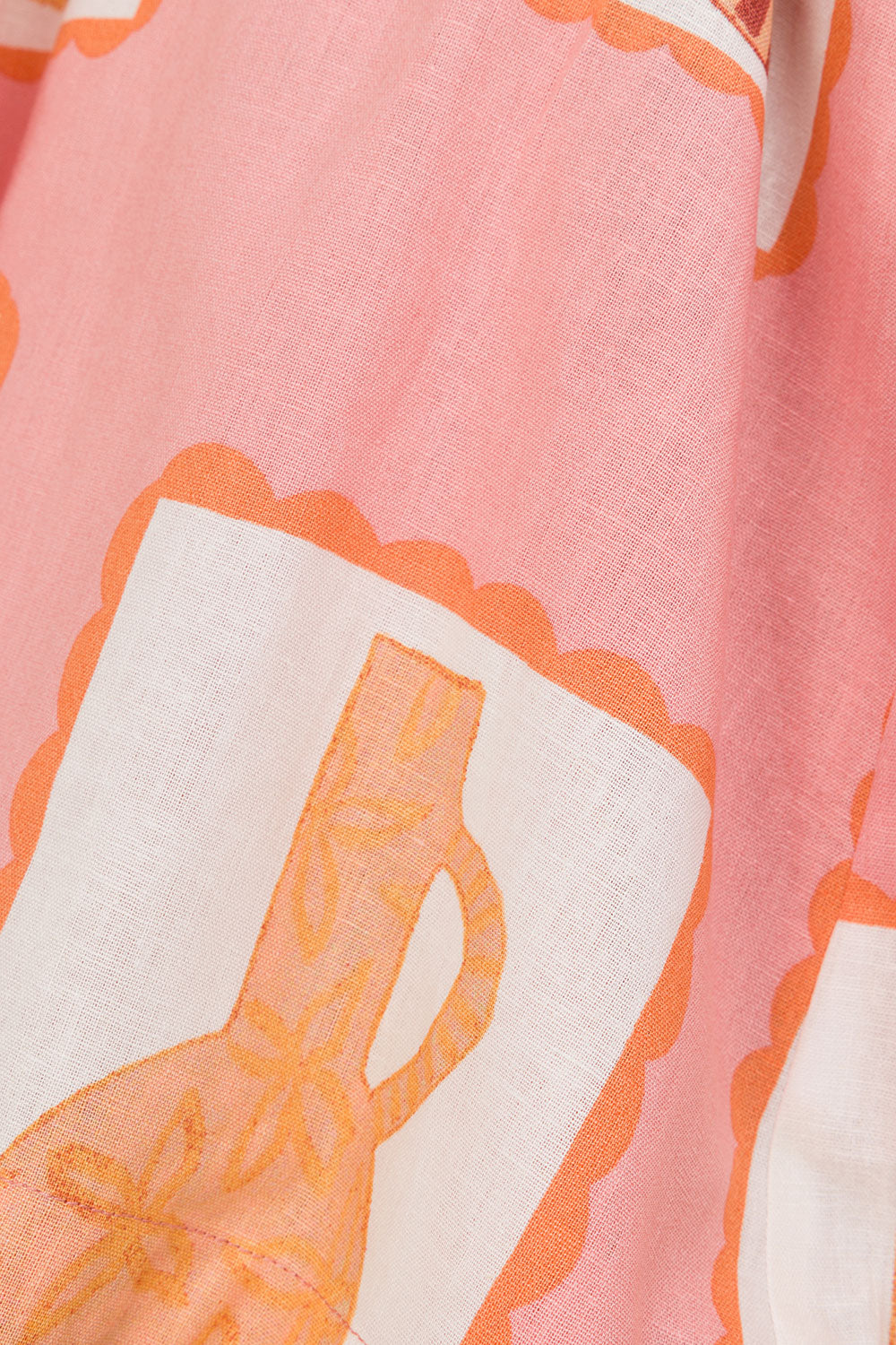 Pink Florero Print Strapless Lucia Top