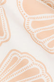 White Coastal Shell Print Strapless Bahari Top