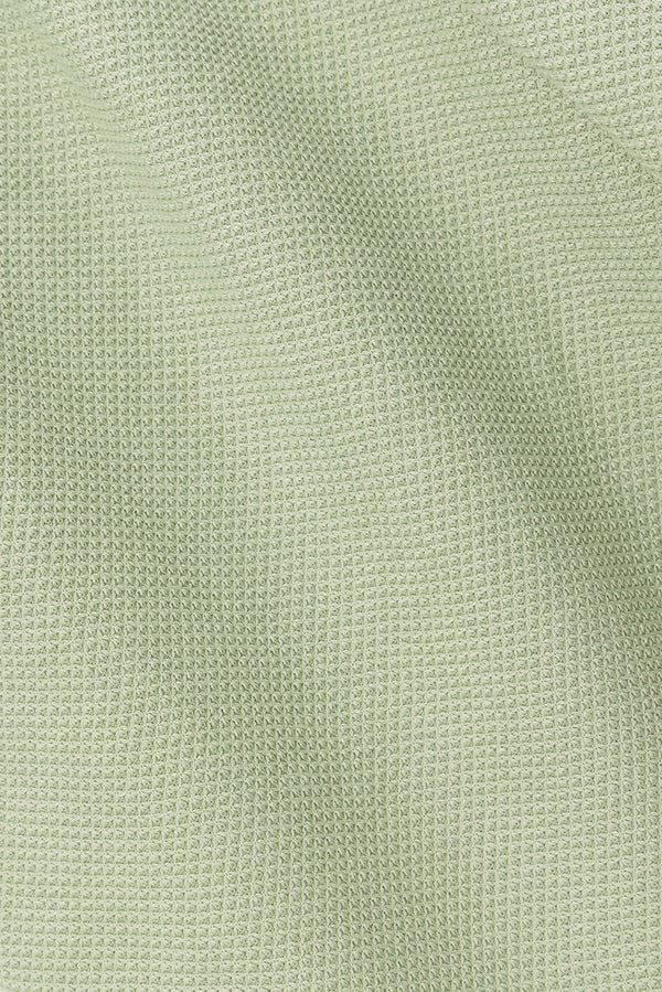 Dion One Shoulder Button Split Top - Green