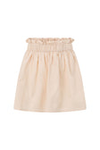 Beige High Waist Ruched Mini Toni Skirt