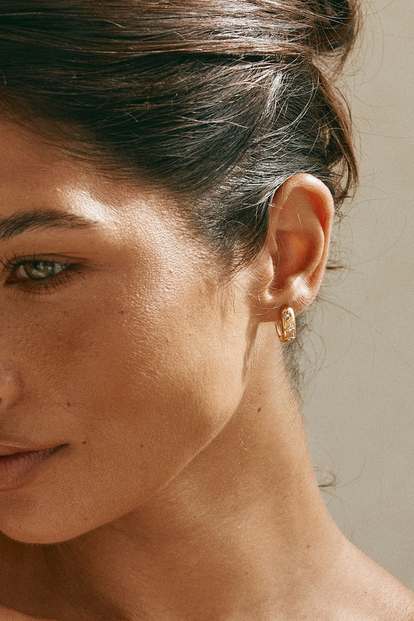 Aster Hoop Earrings - Gold