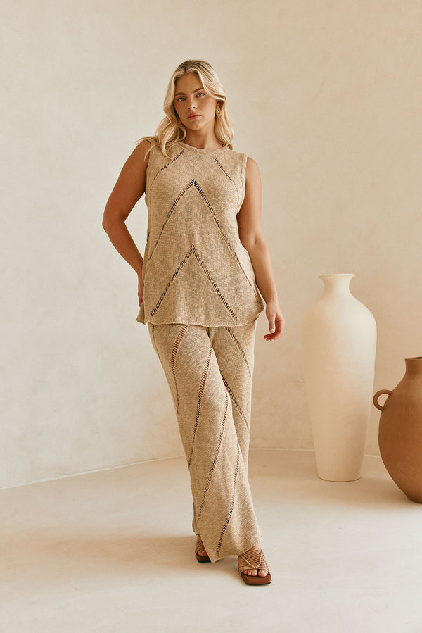 Josiah Knit Top - Tan