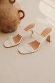 Mariana Block Mules / Heels - White