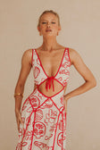 SAMPLE-Eliska Dress - Shoreline Red