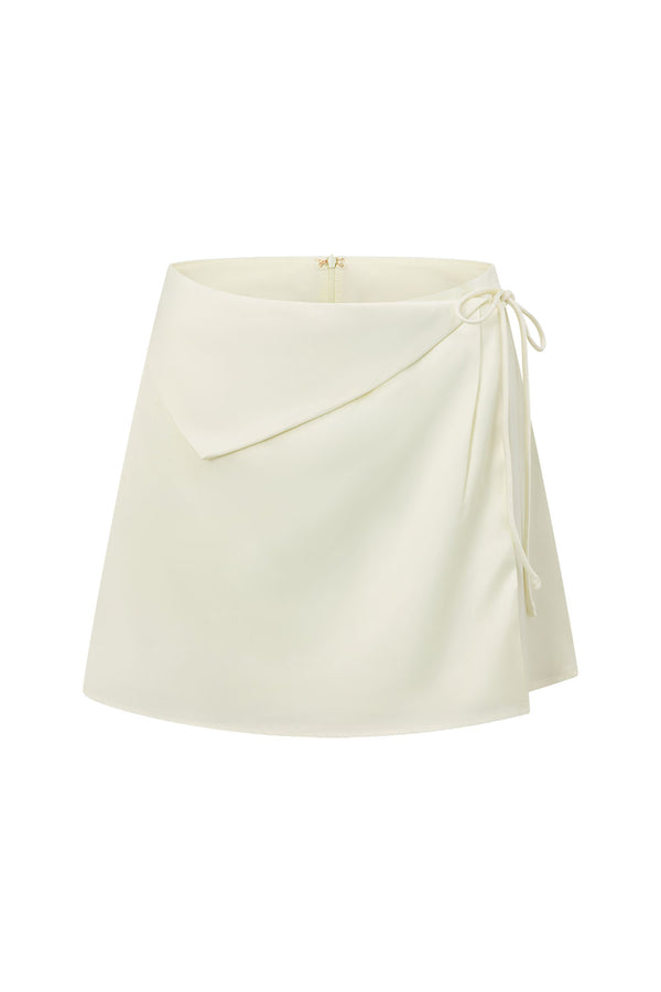 Off White Suiting Wrap Mini Dusk Skirt