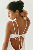 Seville Thin Strap Backless Mini Dress - White