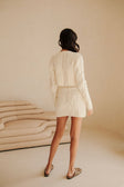 Paquita Button Up Knit Sweater - White