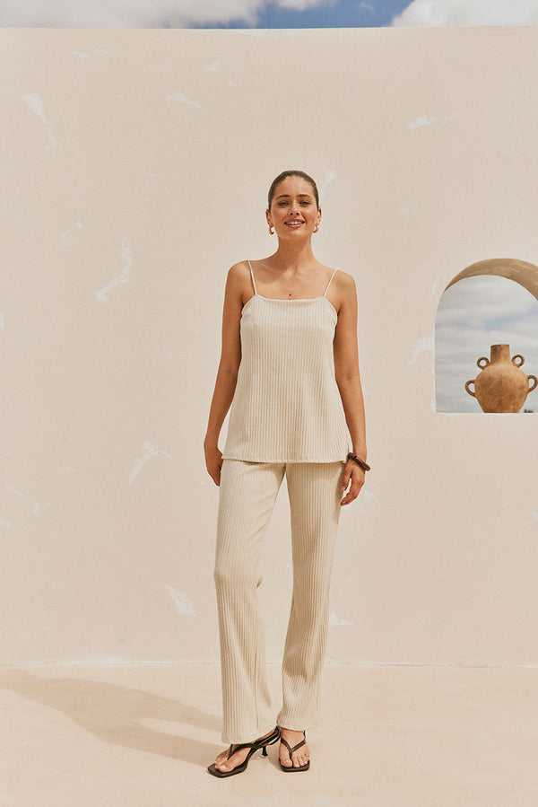 Sayla Backless Thin Strap Tie Jumpsuit - Grey