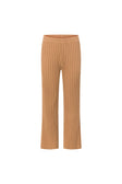 Apricot Ribbed Knit High Waist Celine Pants