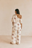Cream Matia Print Off Shoulder Grace Top