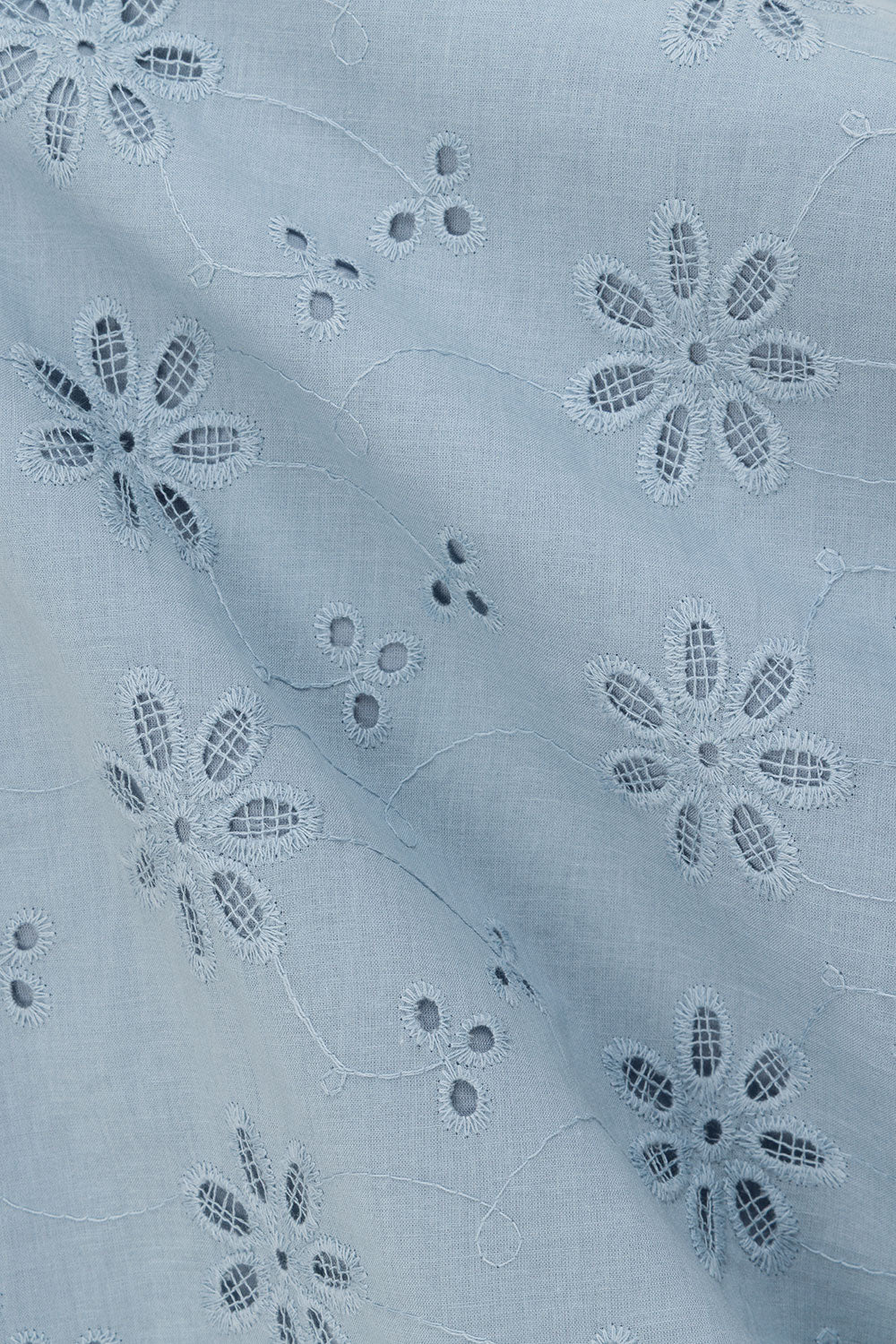 Blue Broderie Relaxed Mini Evelia Dress