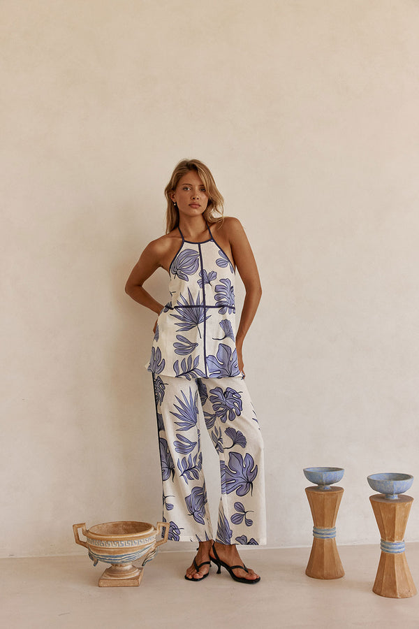 Blue Phylida Azure Print Saphira Trouser Pants