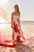 Pink Sole Rosa Print High Waist Pleated Antalya Pants