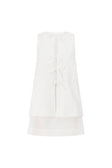 White Front Tie Overlay Mini Liliana Dress