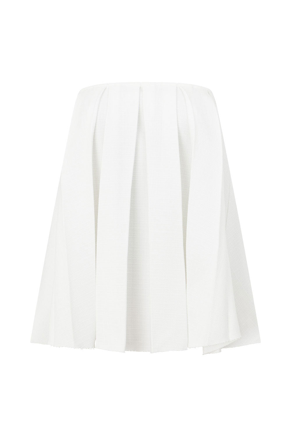 White Strapless Pleated Kamila Top