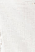 White Cheesecloth Short Sleeve Button Up Banks Top