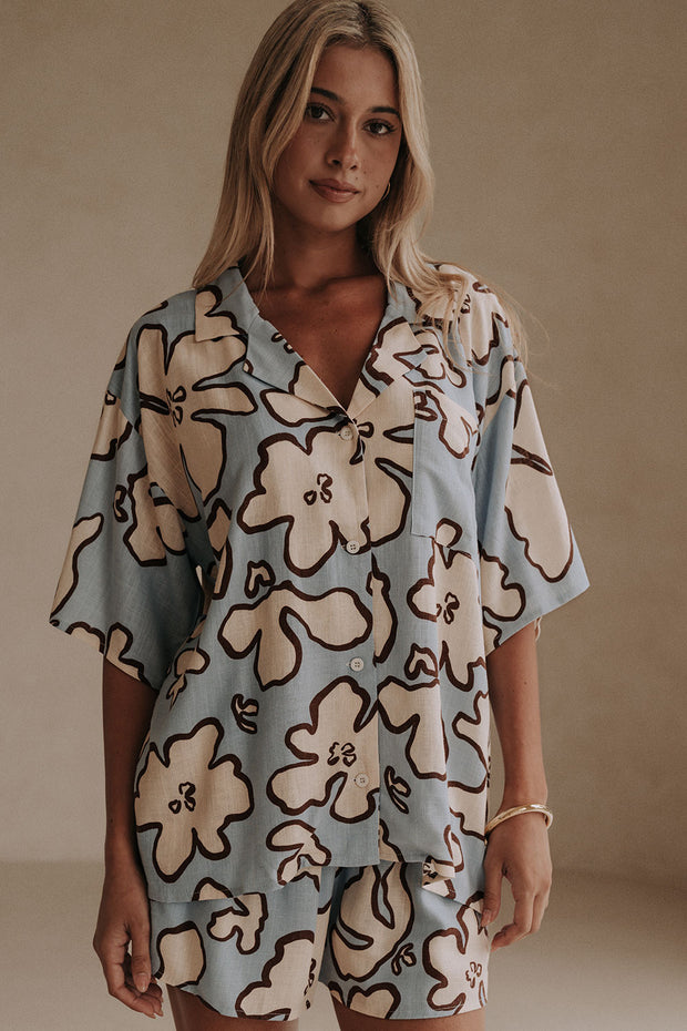 Thessy Top - Outline Floral