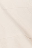 Beige Cotton Round Neck Button Up Panel Adri Top