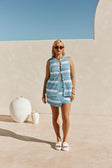 Blue and White Stripe Button Up Mailyn Top