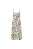Blue Floral Adjustable Strappy Maxi Seme Dress