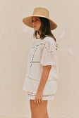 White Cheesecloth Puff Sleeve Amelia Top