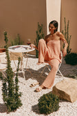 Coral Pointelle Knit Strapless Athena Top