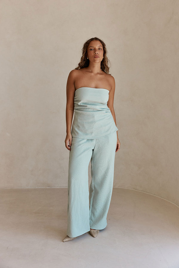 Mint Green Tie Jira Trouser Pants