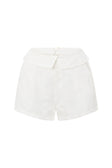 White Fold High Waist Pocket Cena Shorts
