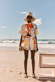 Orange Estivo Dusk Print Wrap Belt Francesca Shorts
