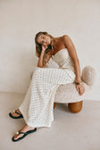 Cream Crochet Knit Elastic A Line Maxi Ophelia Skirt