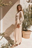 Pink Long Sleeve Maxi Annika Dress