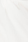 White Button Up Short Sleeve Founce Elodie Top