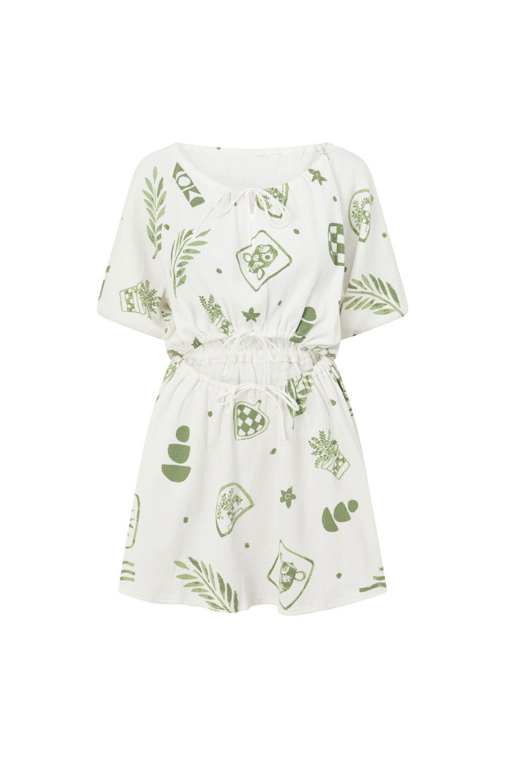 Milo Cutout Mini Dress - Relic White Green