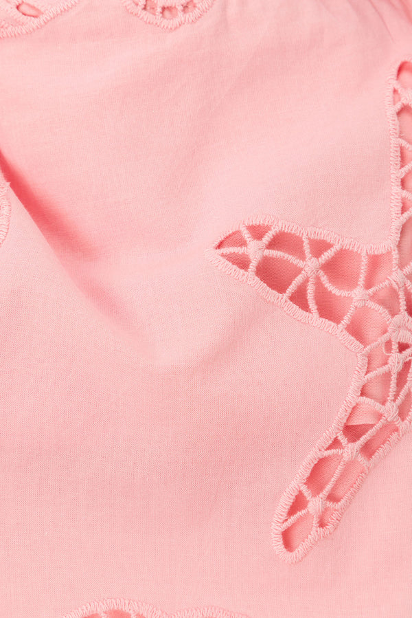 Corallo Rosa Embroidered High Waist Carilo Shorts