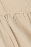 Beige Short Sleeve Button Up Collar Luna Top