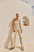 Sayla Backless Thin Strap Tie Jumpsuit - Grey