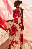 Pink Sole Rosa Print Halter Maxi Daje Dress