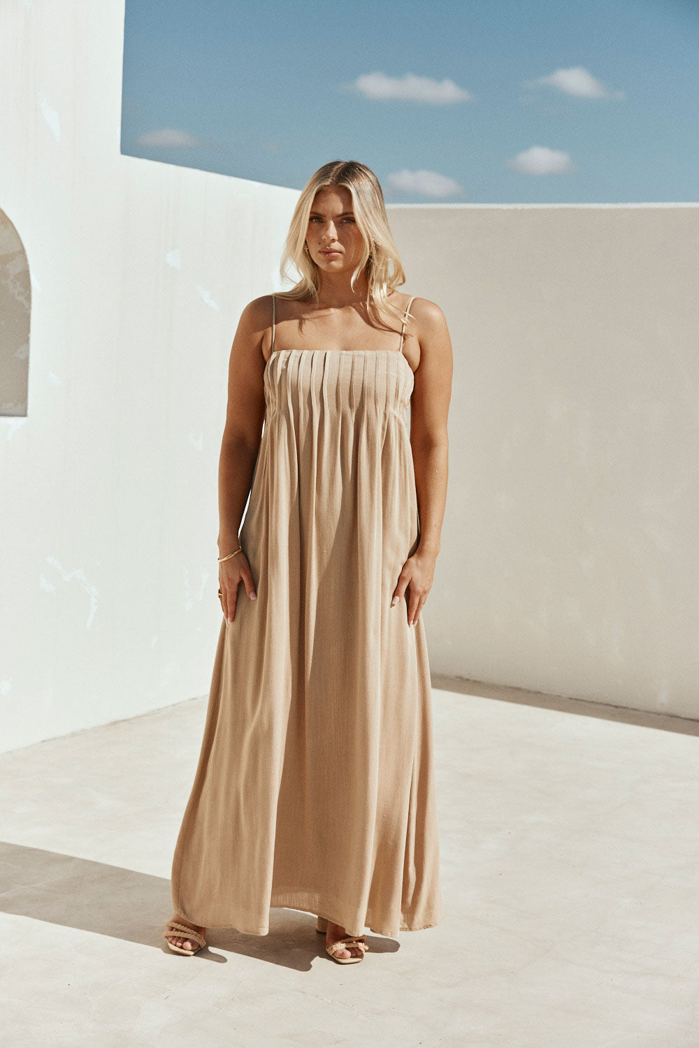 SAMPLE-Ada Dress - Tan