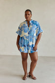 Lani Shorts - Azure Bloom