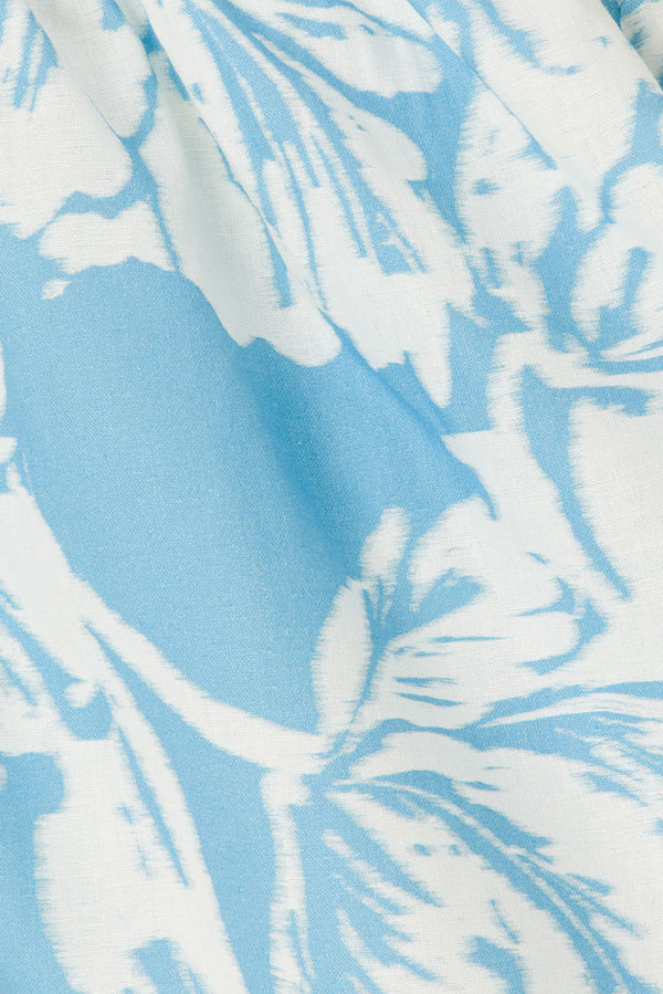 White Sol Floral Print Drawstring Tahlee Shorts